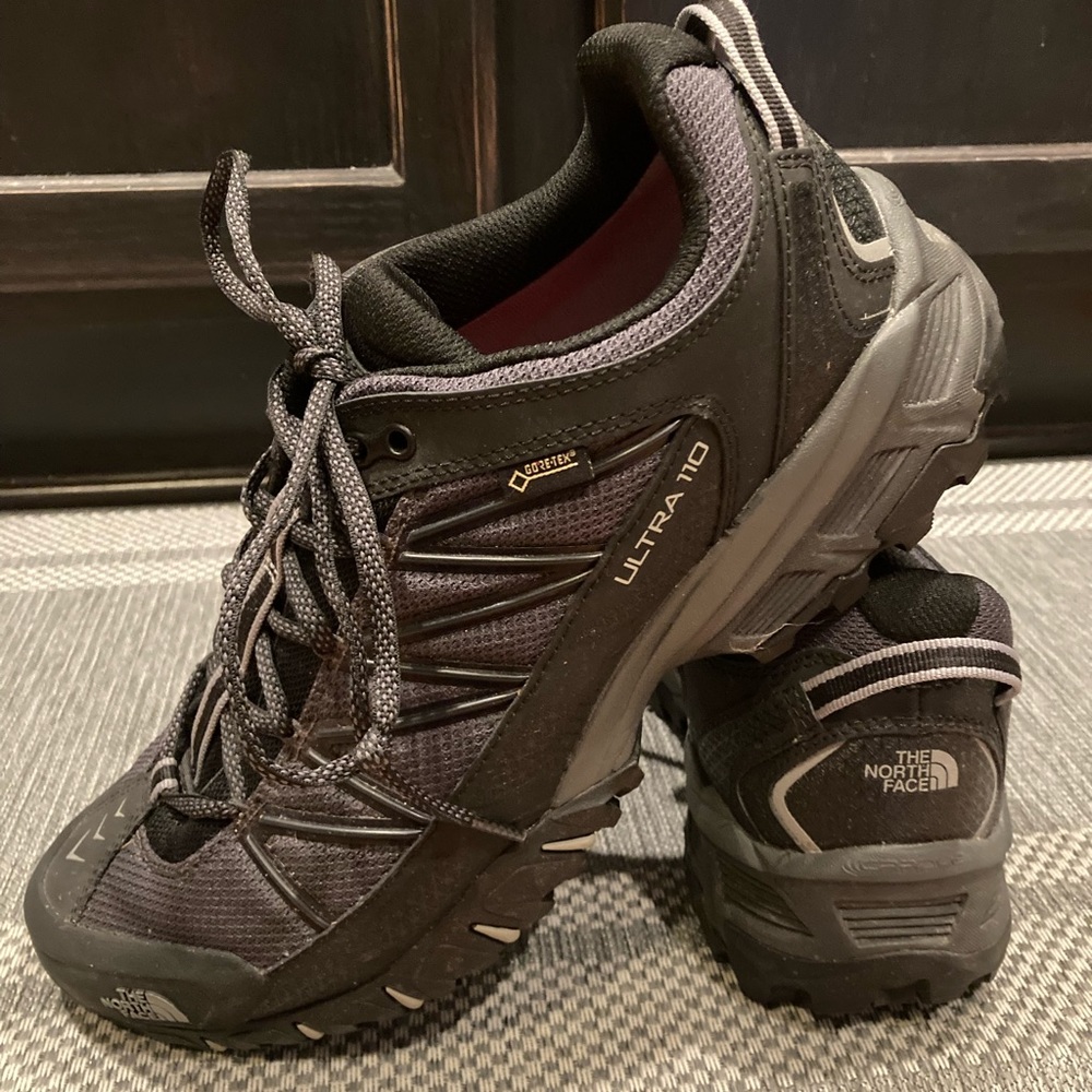 The North Face Men's Ultra 110 Waterproof Hiking Shoes Black/Grey